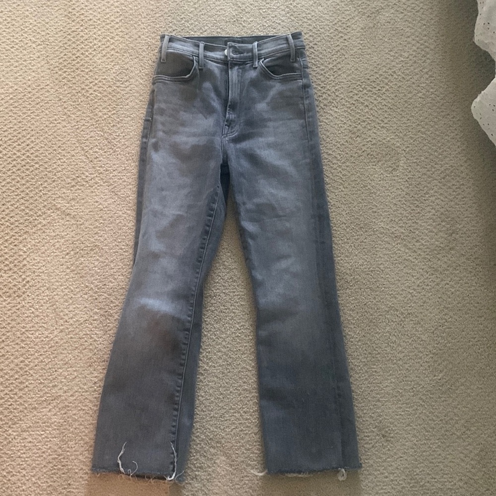Mother grey straight leg jeans